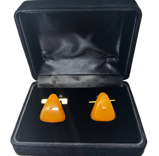 „Vintage Bernstein Manschettenknöpfe Butterscotch 