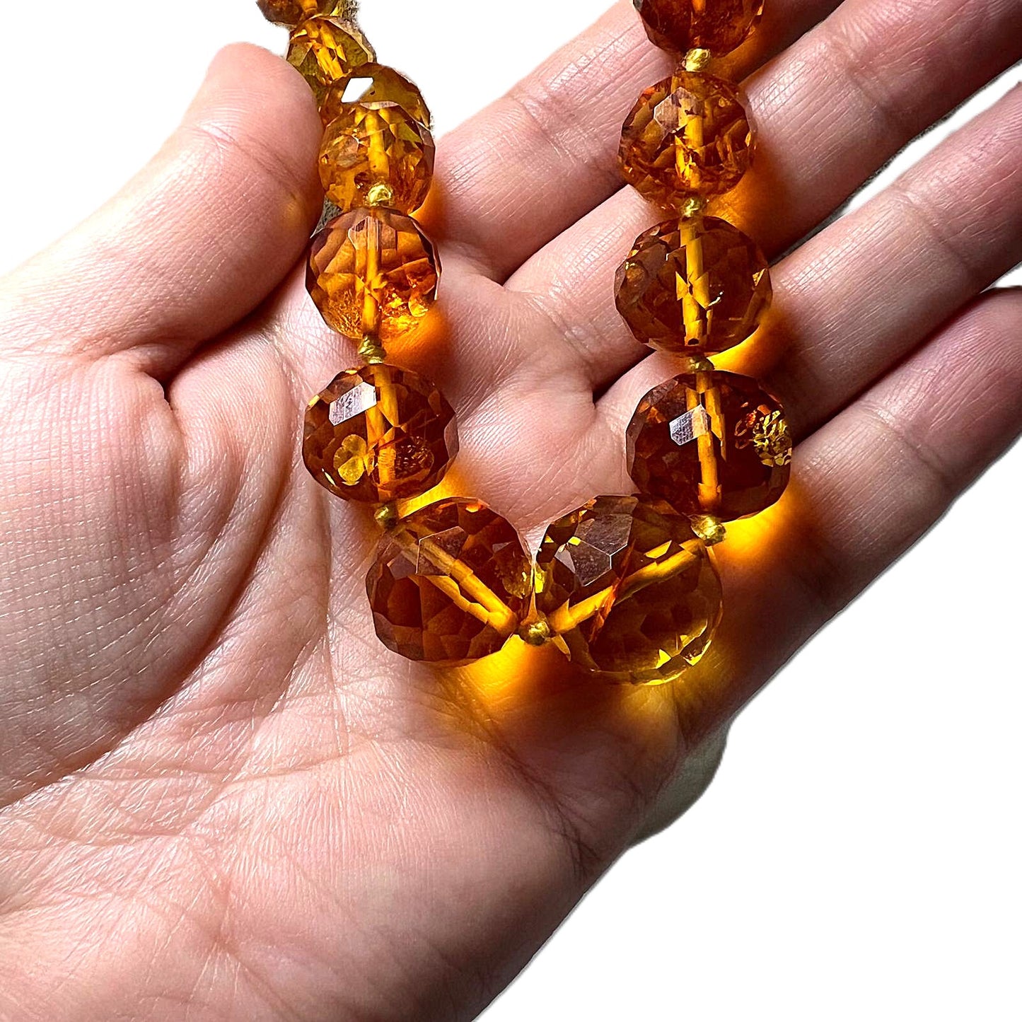 Antike Königsberger Art Déco Bernsteinkette