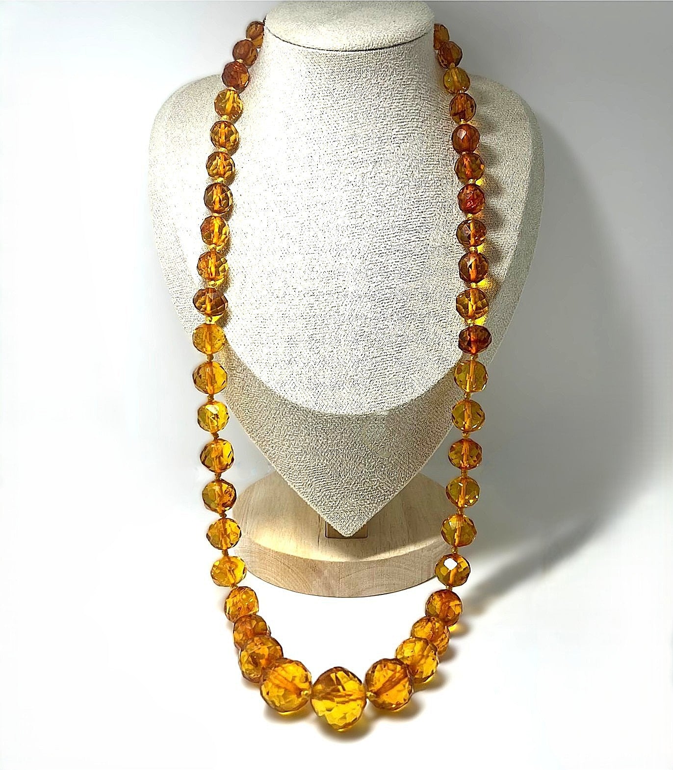 Antike Königsberger Art Déco Bernsteinkette