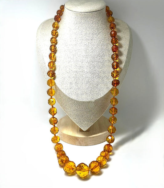 Antike Königsberger Art Déco Bernsteinkette