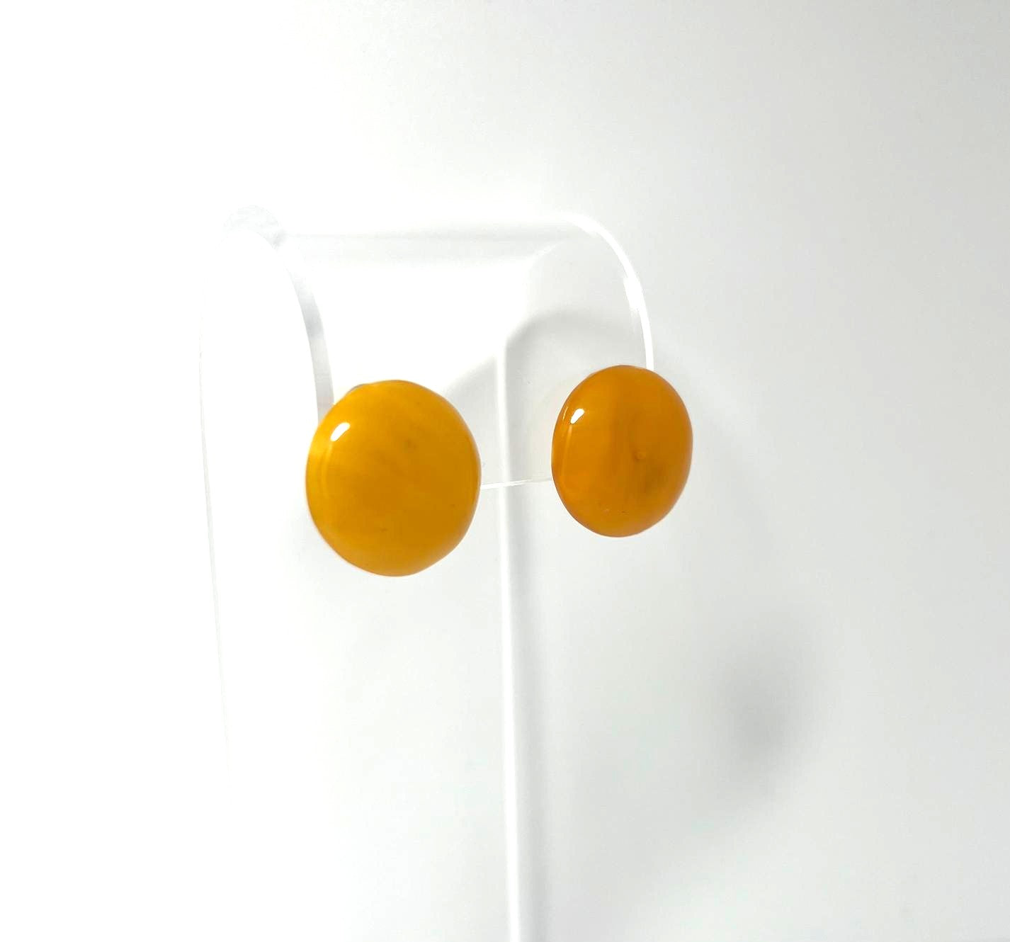 Antike Art Déco Bernstein-Ohrclips 