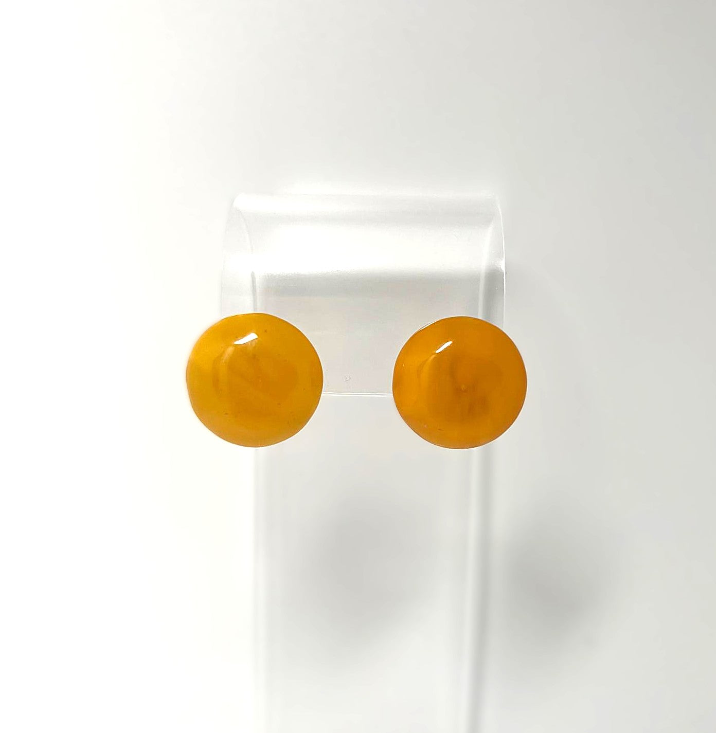 Antike Art Déco Bernstein-Ohrclips 