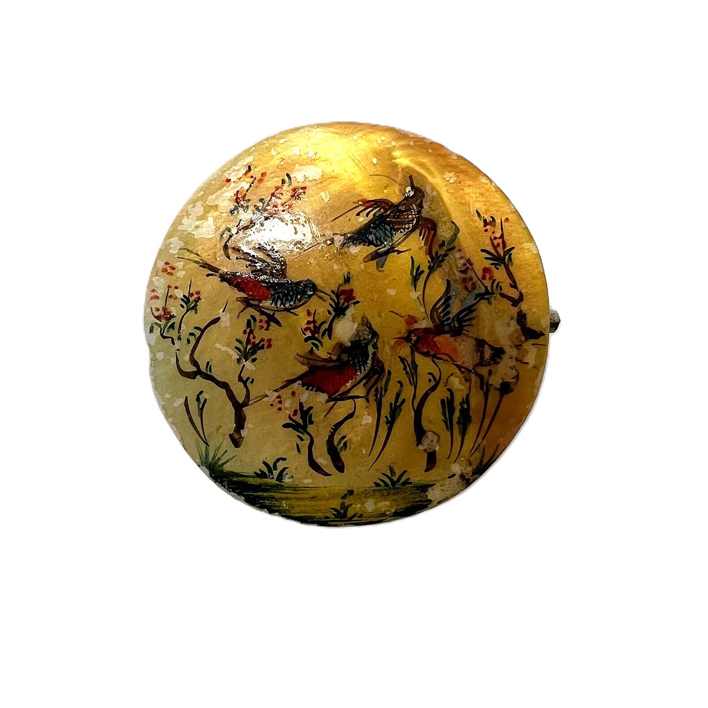 Viktorianische Perlmutt-Brosche