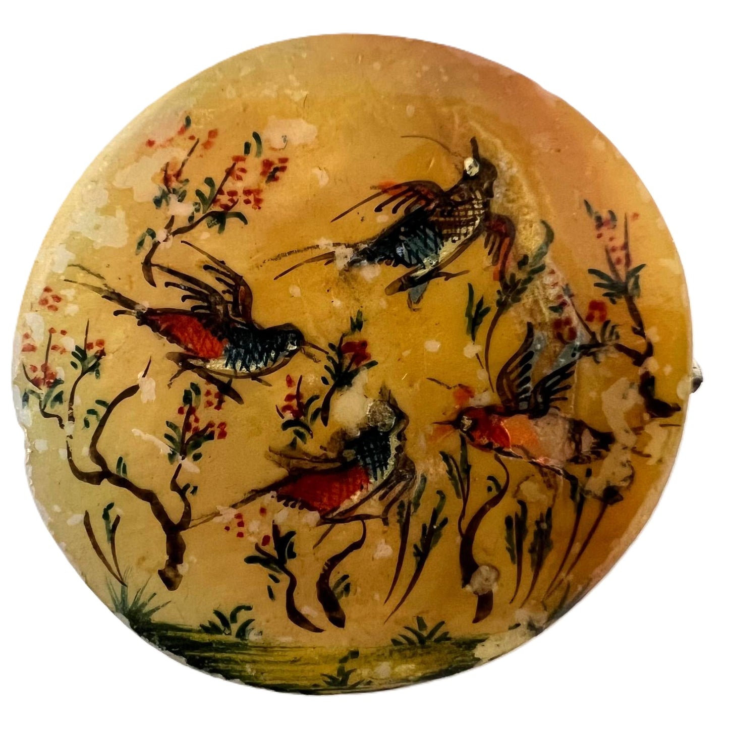 Viktorianische Perlmutt-Brosche