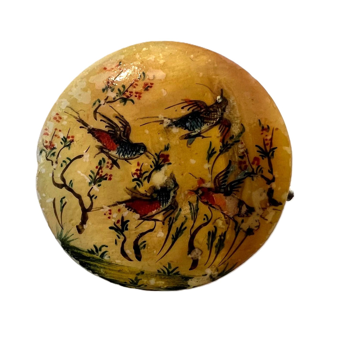 Viktorianische Perlmutt-Brosche