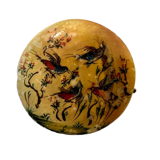 Viktorianische Perlmutt-Brosche