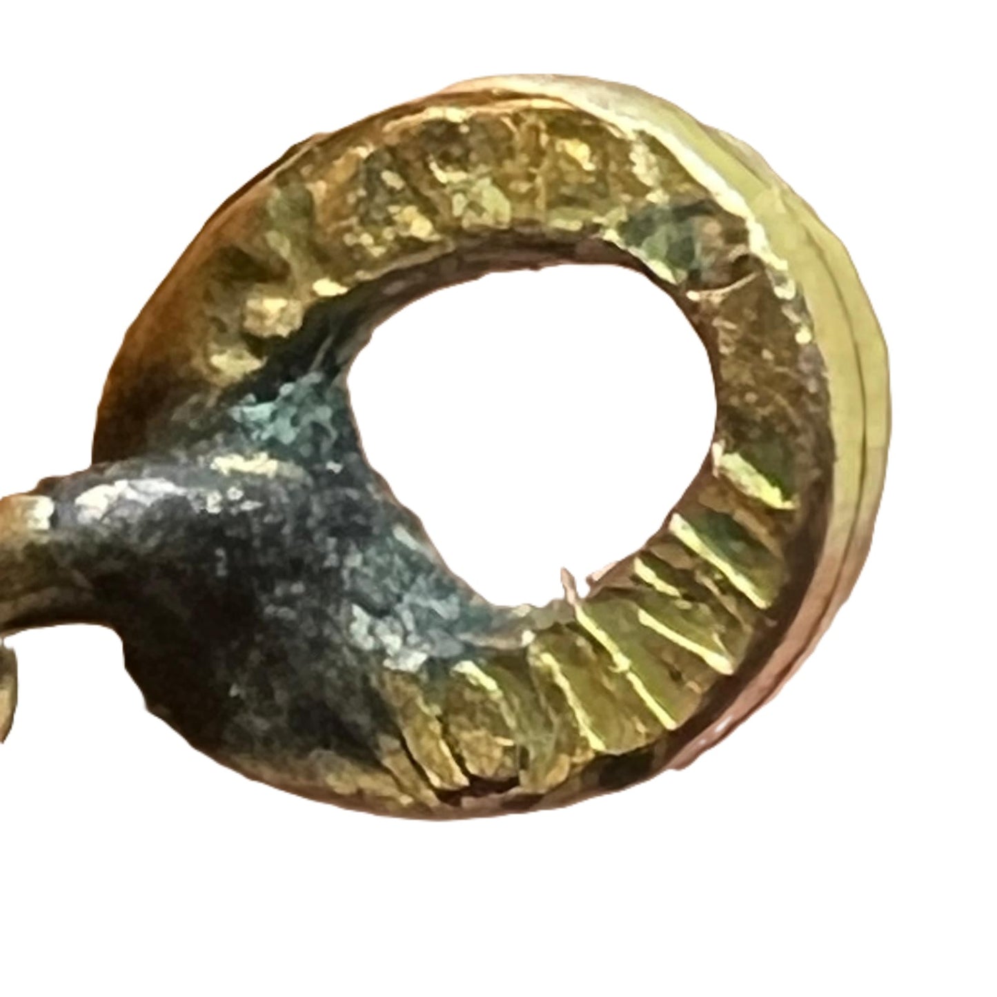 Antike viktorianische Halskette Tombak hartvergoldet mit Granat-Anhänger | Florale Rarität, 19. Jh.