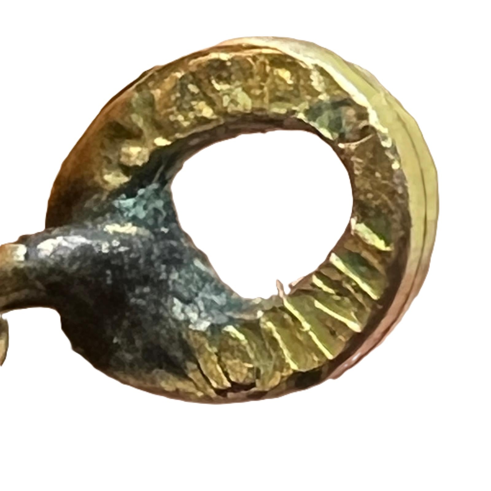 Antike viktorianische Halskette Tombak hartvergoldet mit Granat-Anhänger | Florale Rarität, 19. Jh.