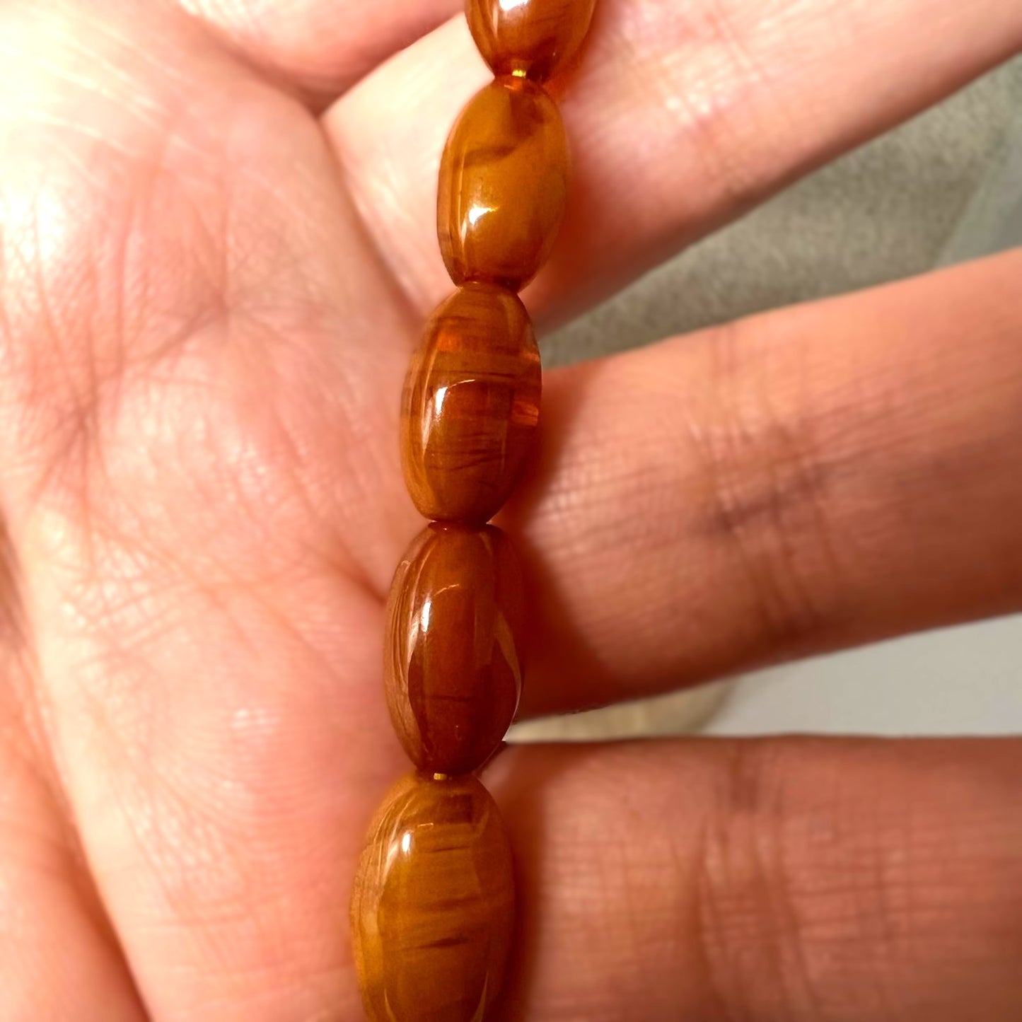 Antike Bakelit Kette Butterscotch