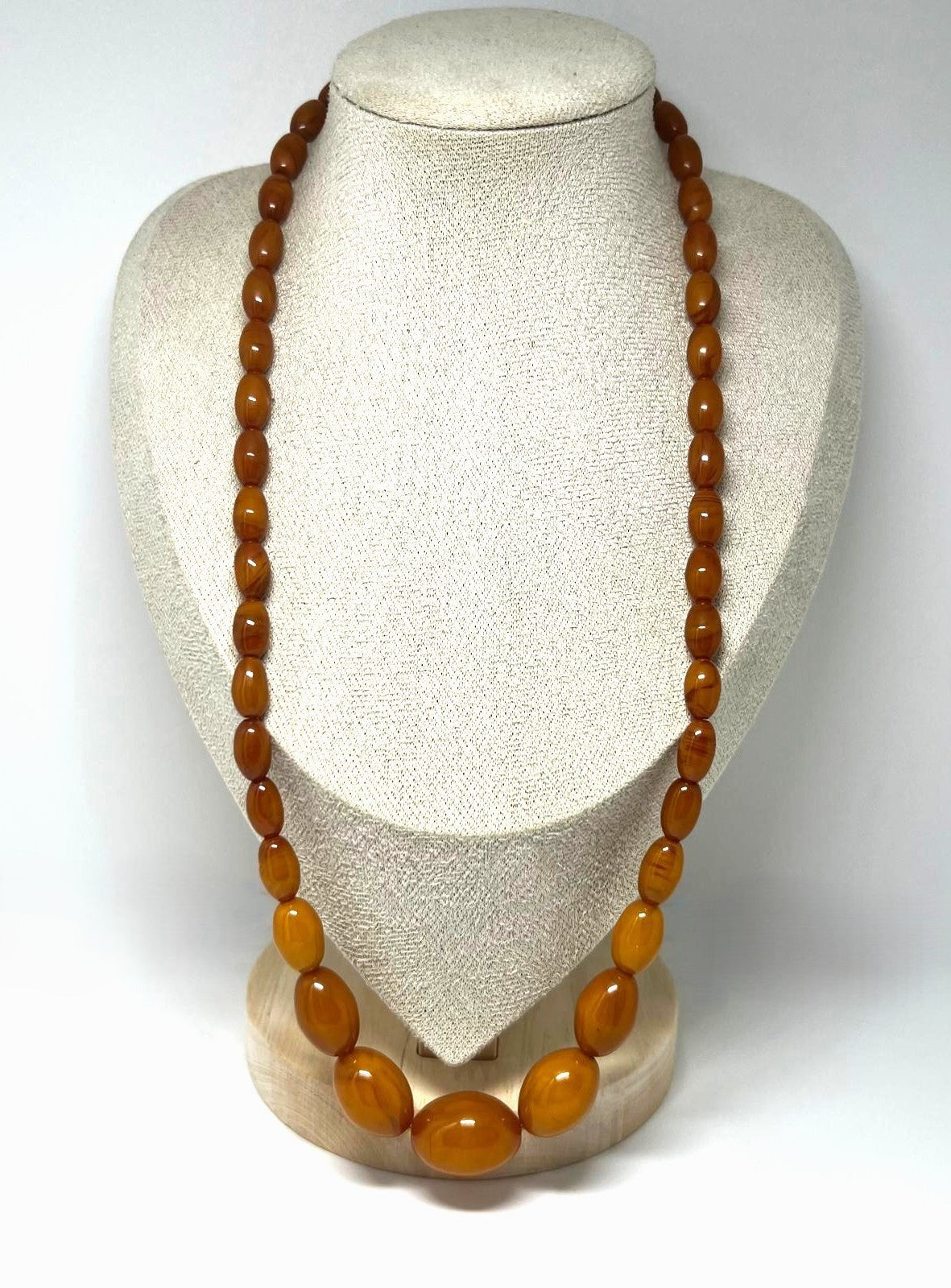 Antike Bakelit Kette Butterscotch Vintage Bernstein-Optik 40,90g Art Deco