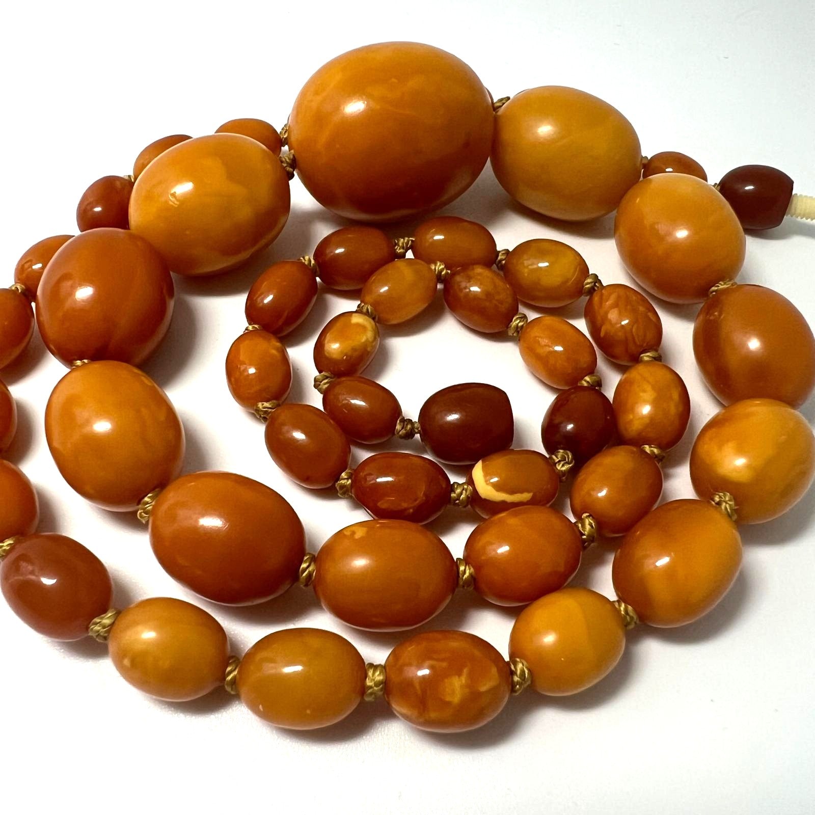 Antike Butterscotch Bernstein-Kette