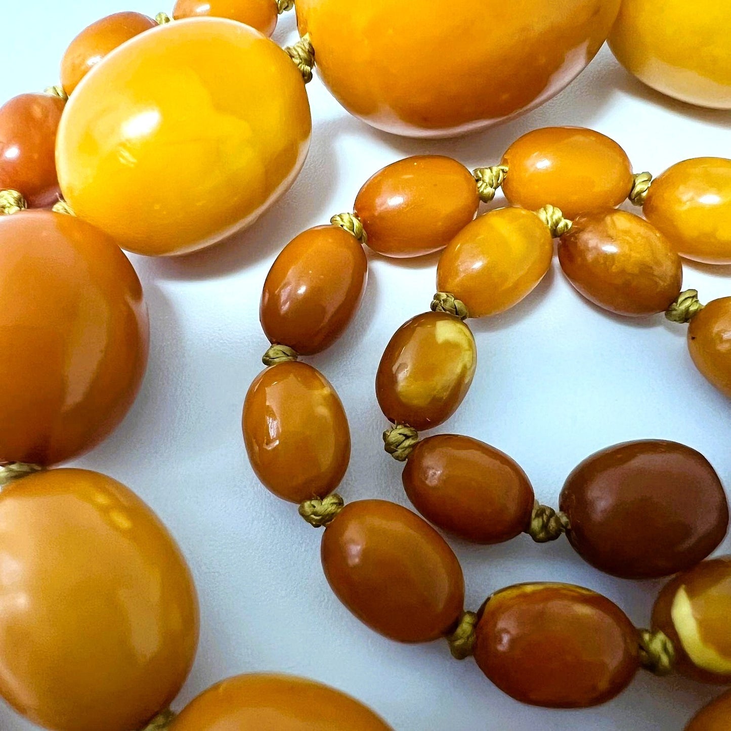 Antike Butterscotch Bernstein-Kette