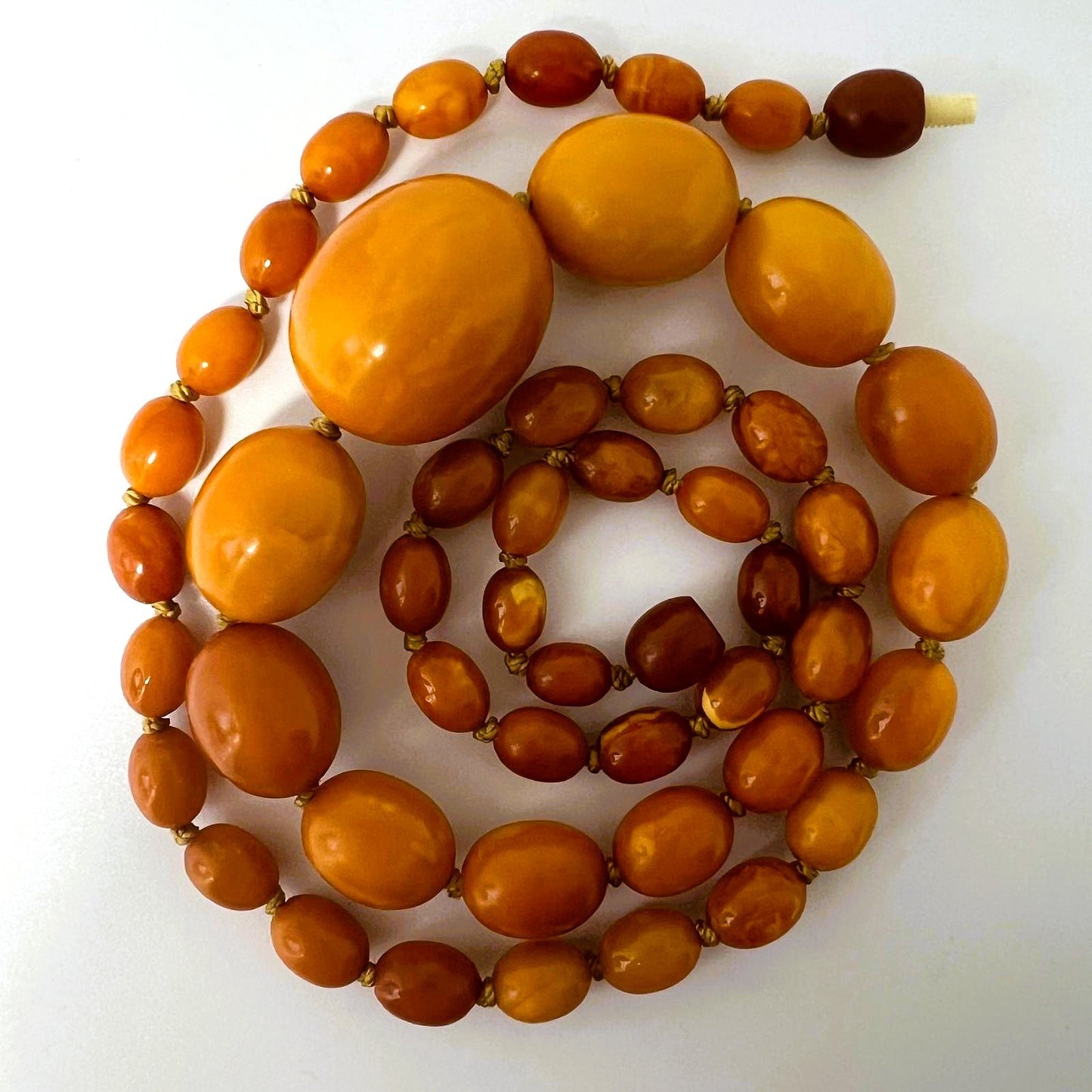 Antike Butterscotch Bernstein-Kette