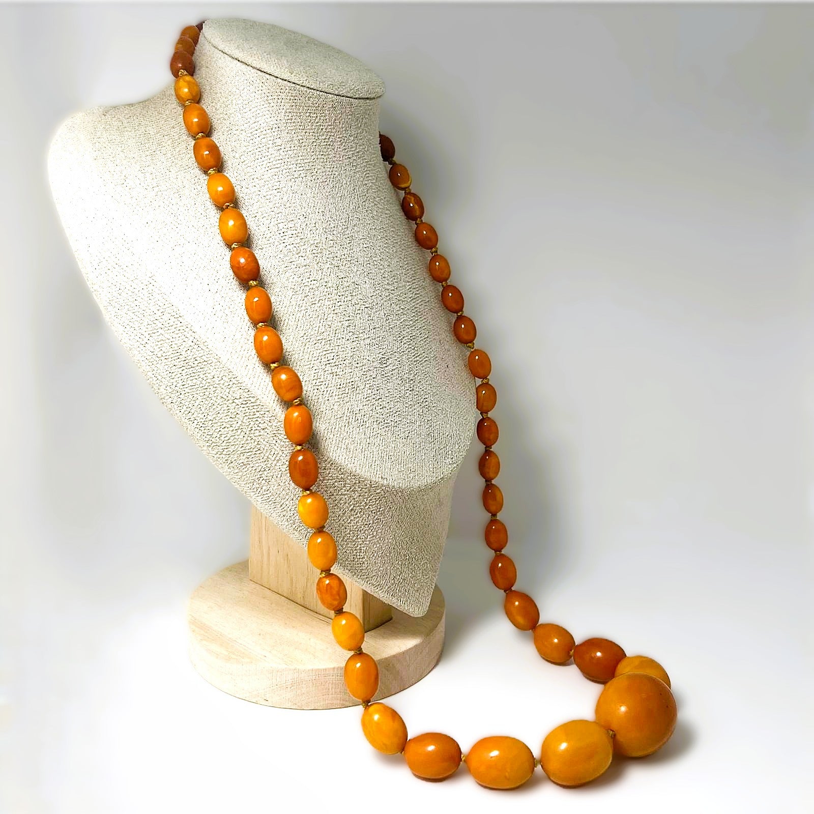 Antike Butterscotch Bernstein-Kette