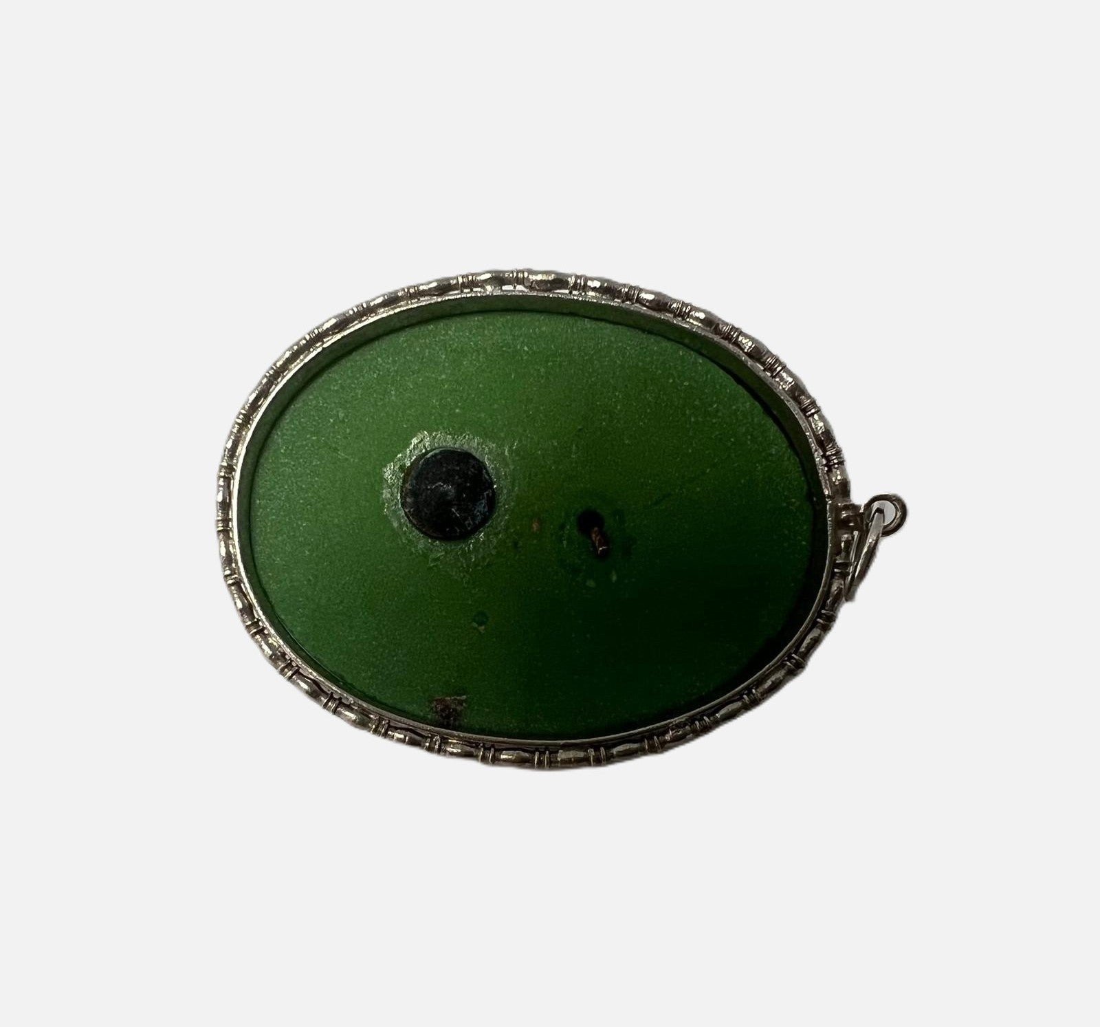 Antiker Art Déco Anhänger Nephrit Jade