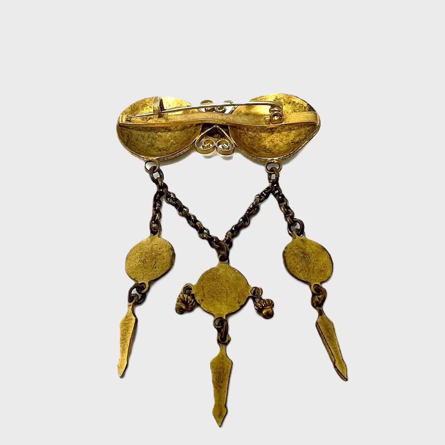 Antike Jugendstil Emaille Brosche