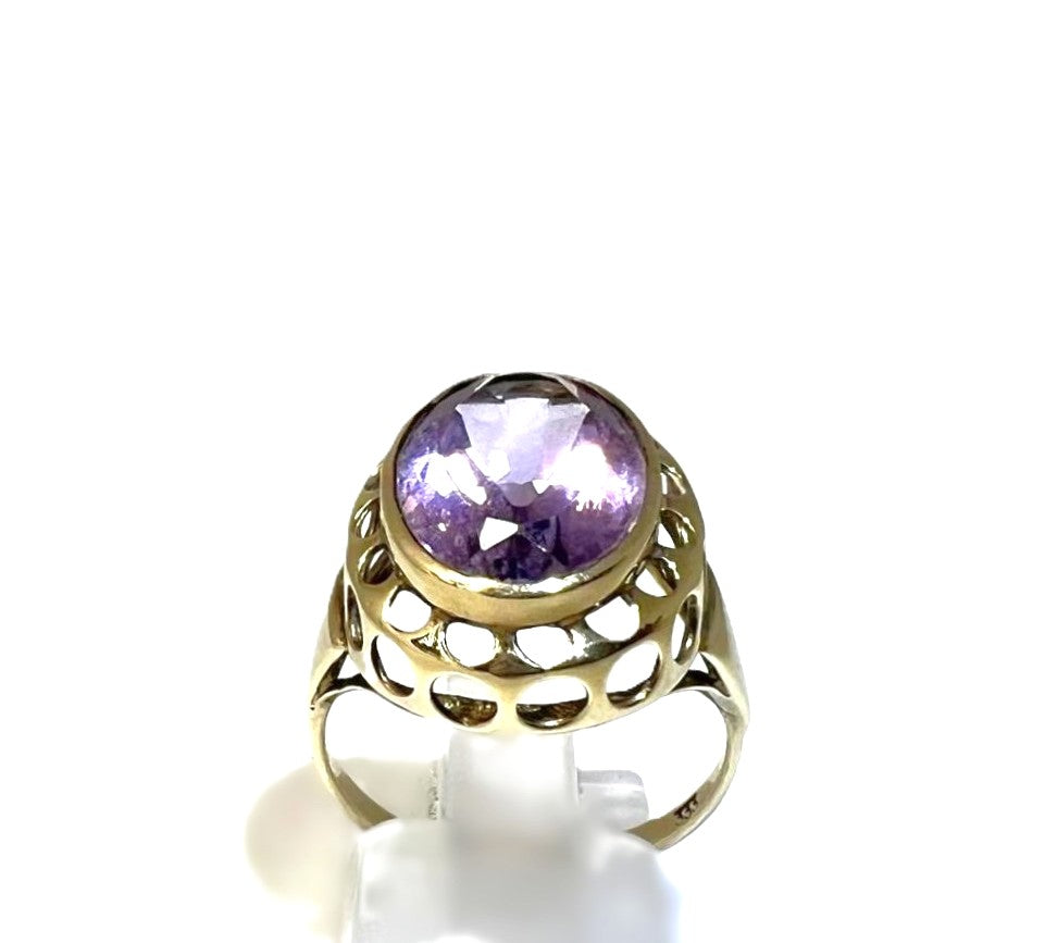 Art Deco Amethyst Ring 333 Gold 