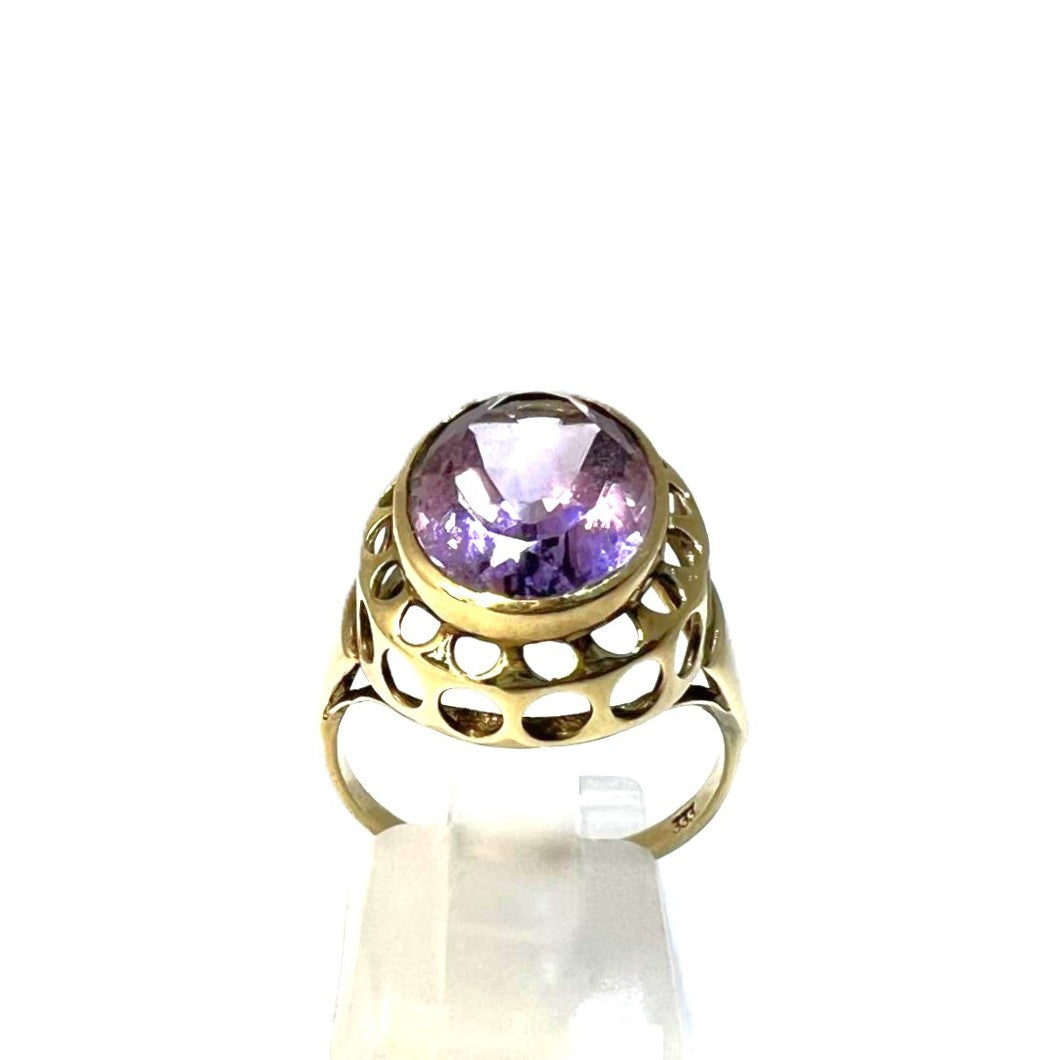 Art Deco Amethyst Ring 333 Gold 
