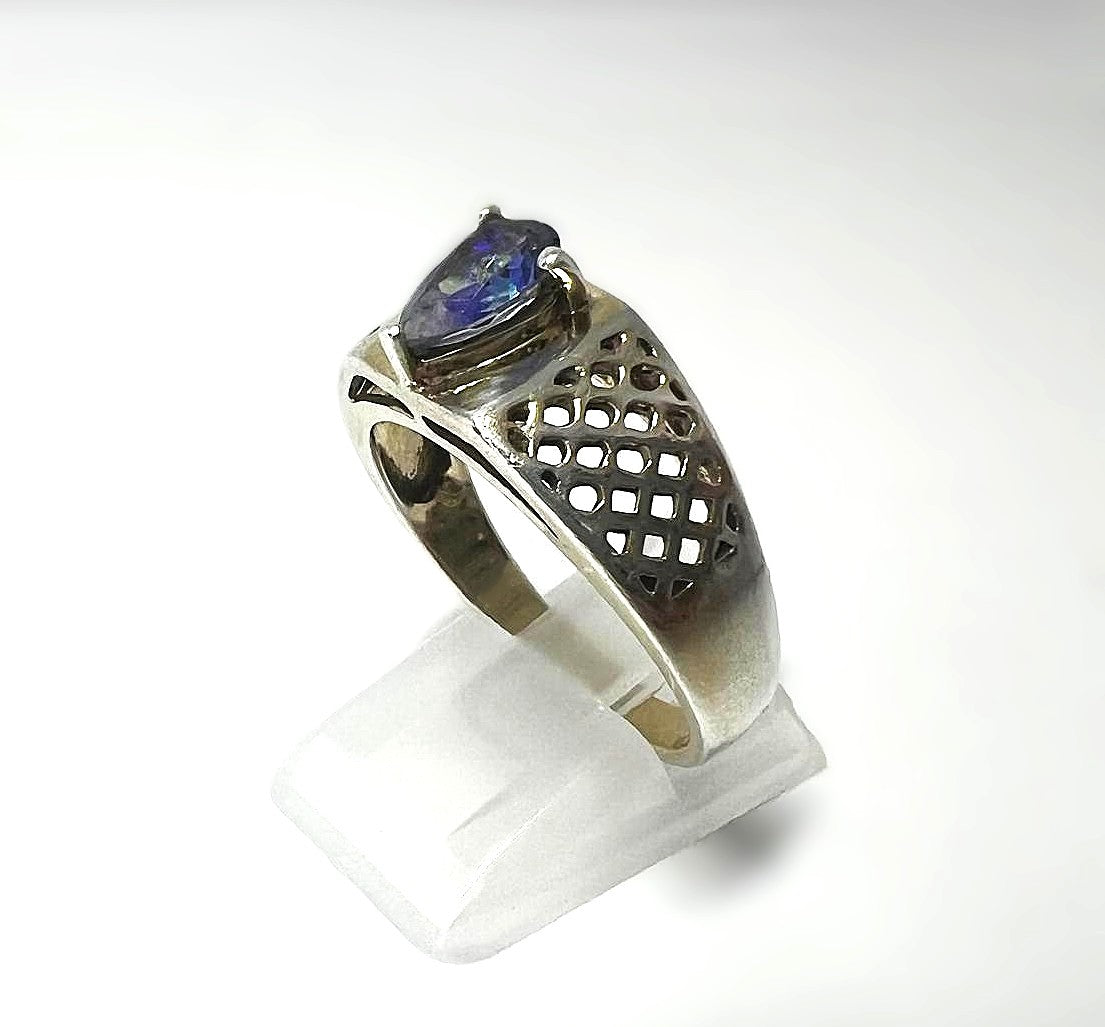 Retro Alexandrit Ring 925 Sterling Silber