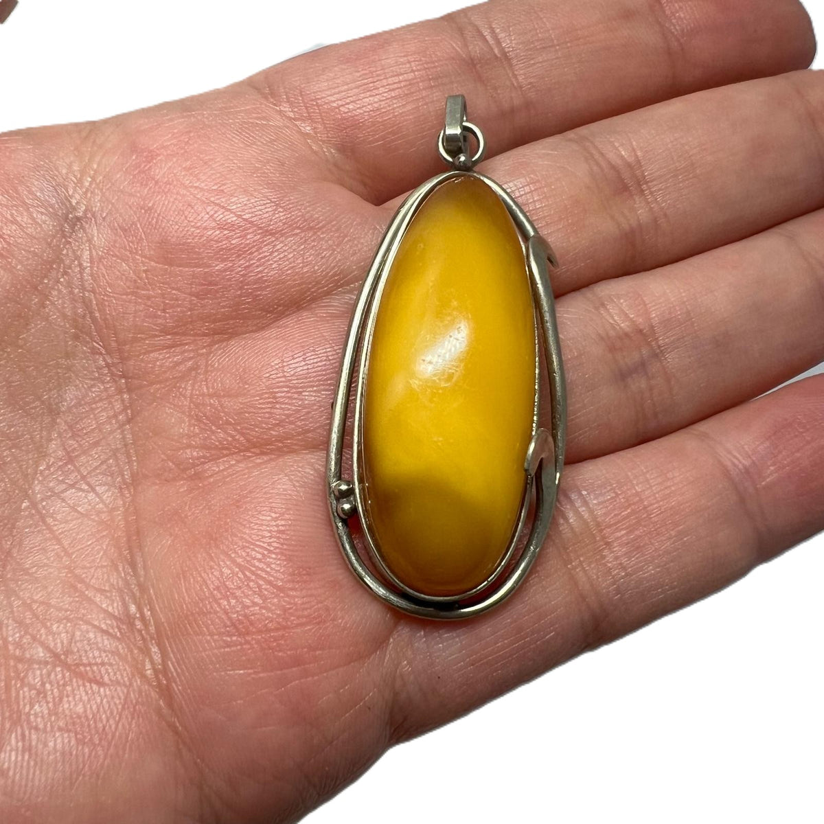 Jugendstil Butterscotch Bernstein Anhänger 
