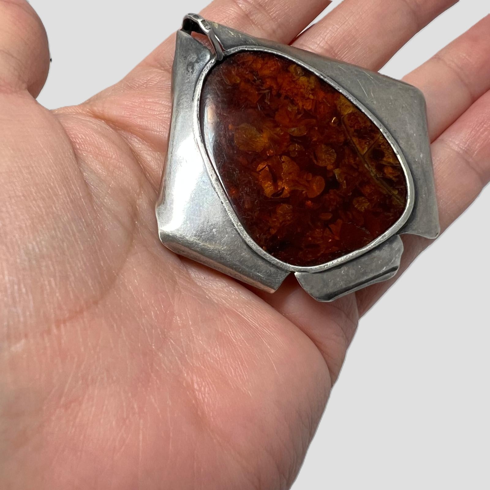 Bernsteinanhänger 800 Silber
