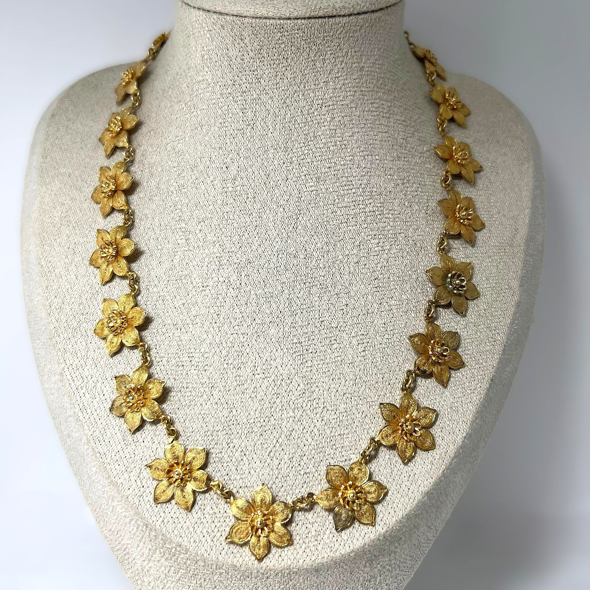 Art Deco Silber Filigran Collier vergoldet 