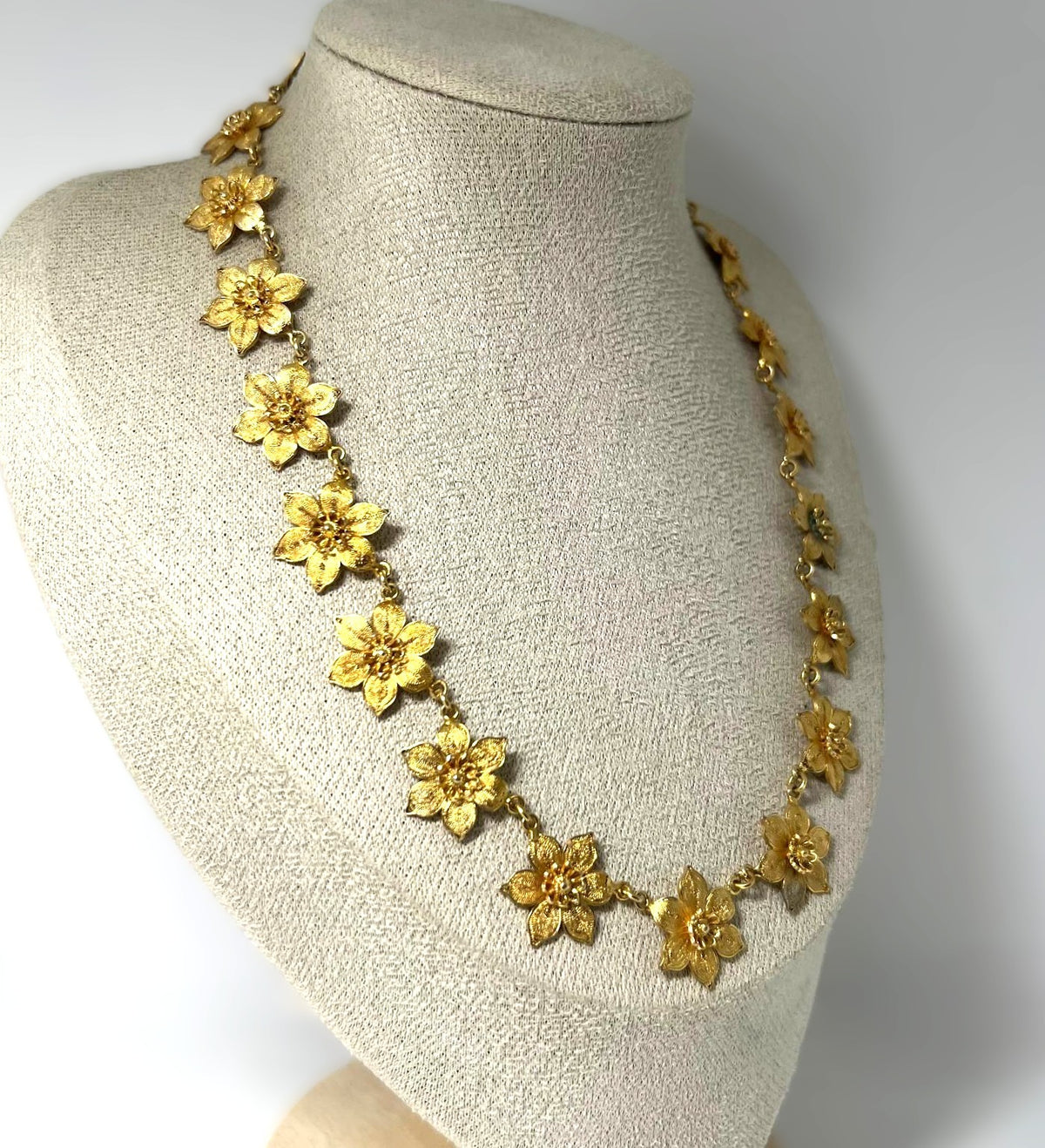 Art Deco Silber Filigran Collier vergoldet 