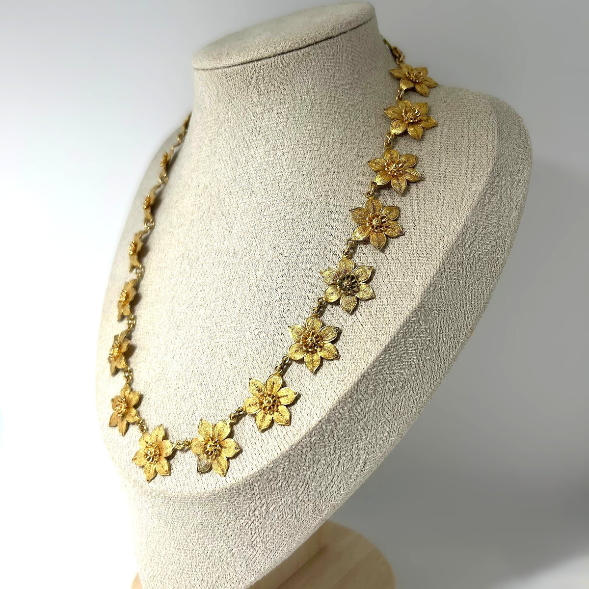 Art Deco Silber Filigran Collier vergoldet 