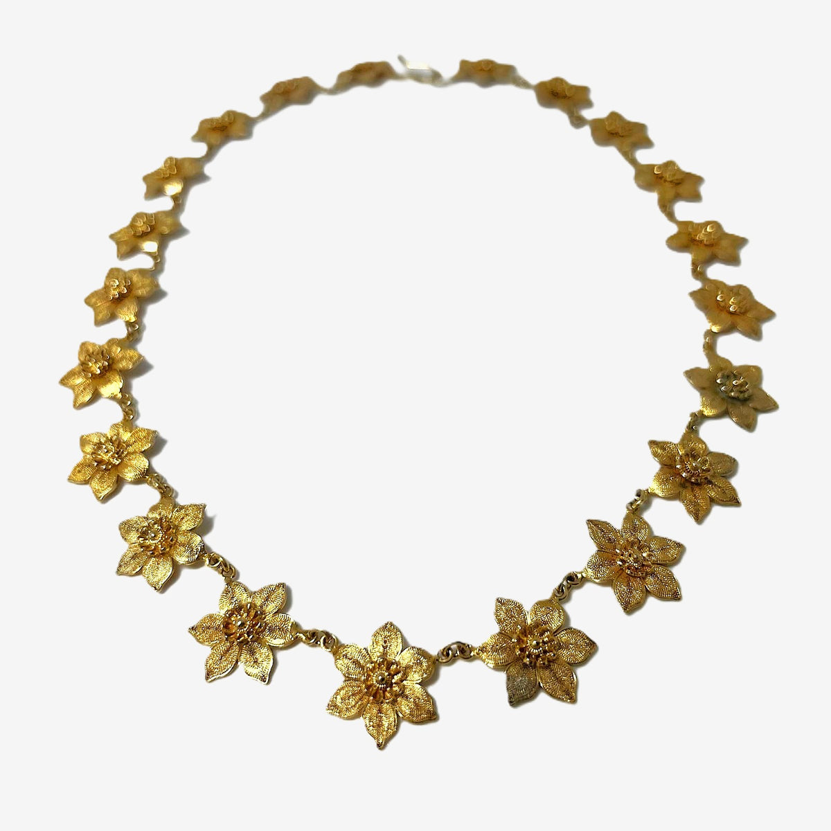 Art Deco Silber Filigran Collier vergoldet 