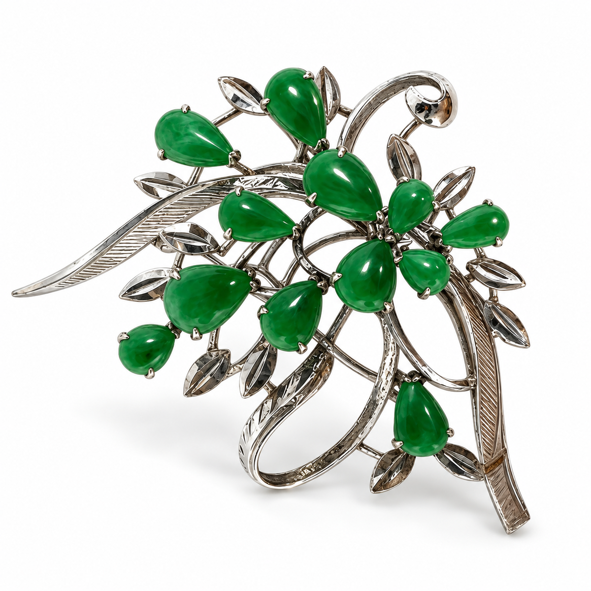 Vintage Chrysopras Brosche 