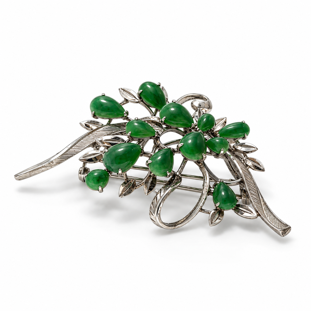 Vintage Chrysopras Brosche 