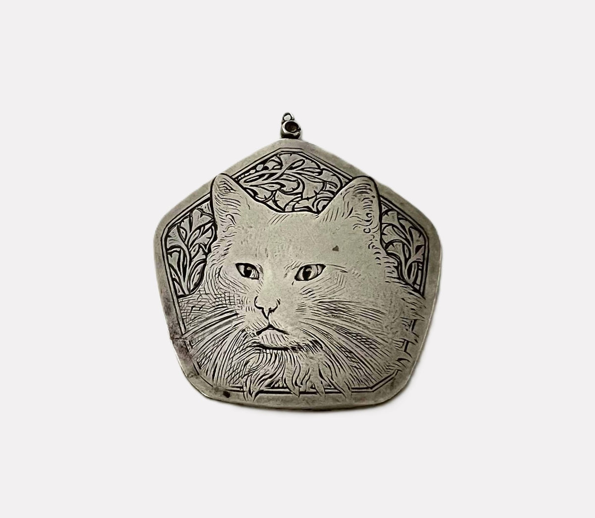 Vintage Silber Katzenanhänger
