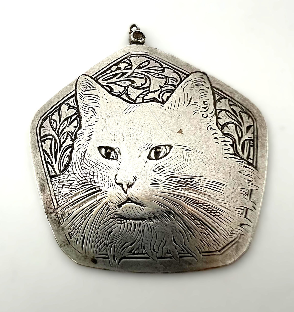 Vintage Silber Katzenanhänger