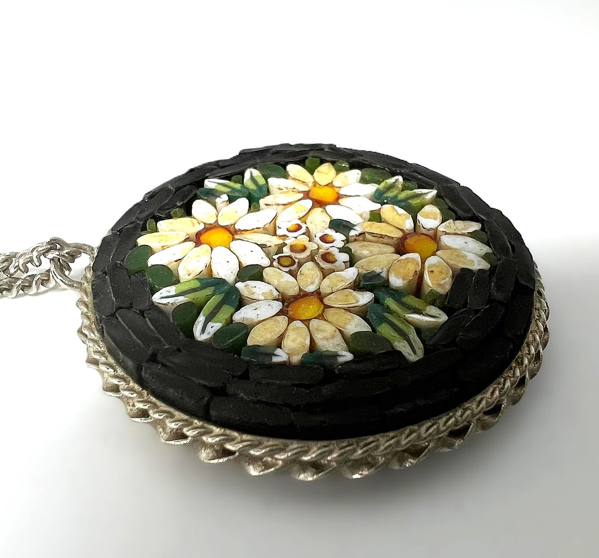Vintage italienische Mikromosaik Kette