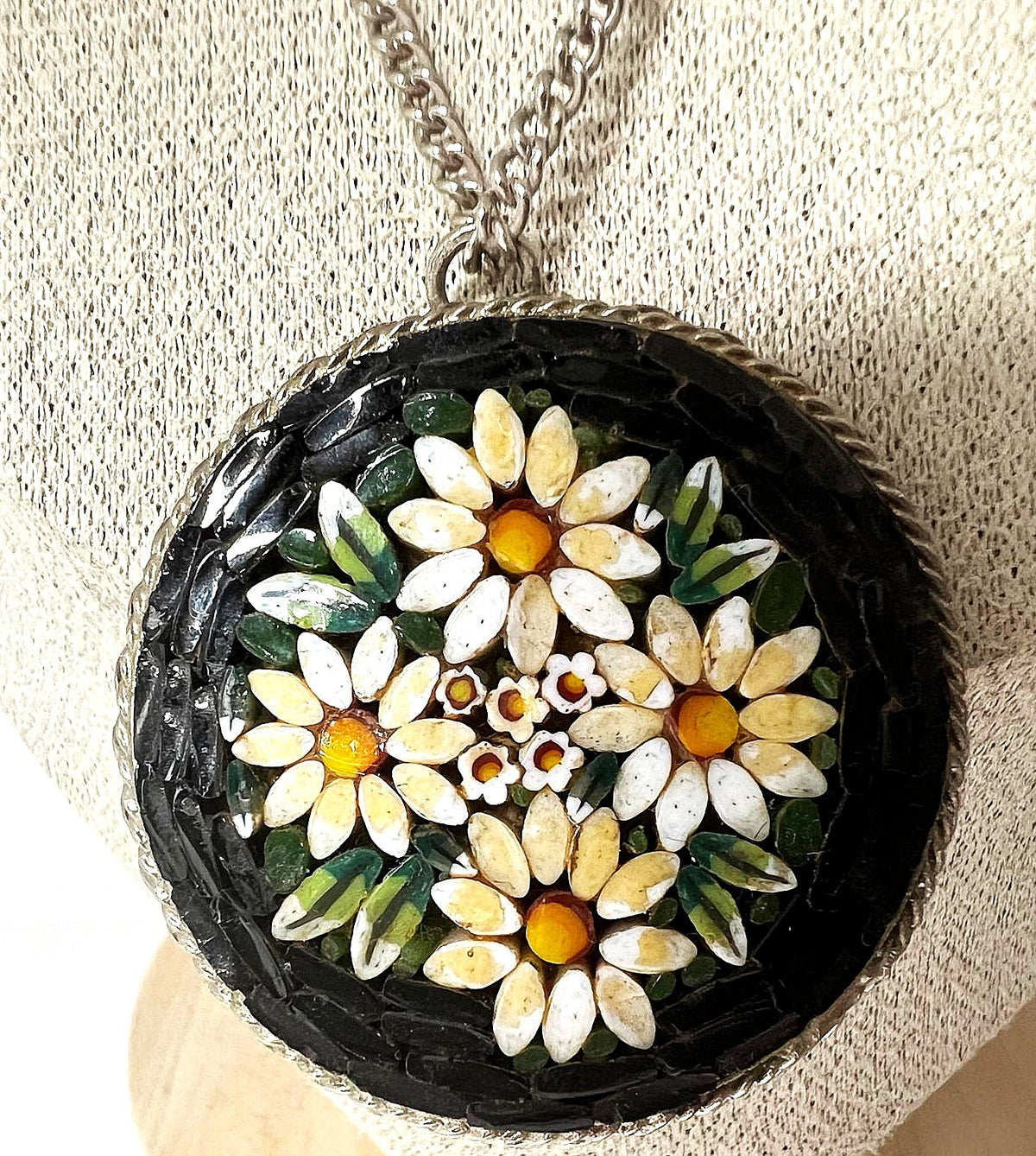 Vintage italienische Mikromosaik Kette