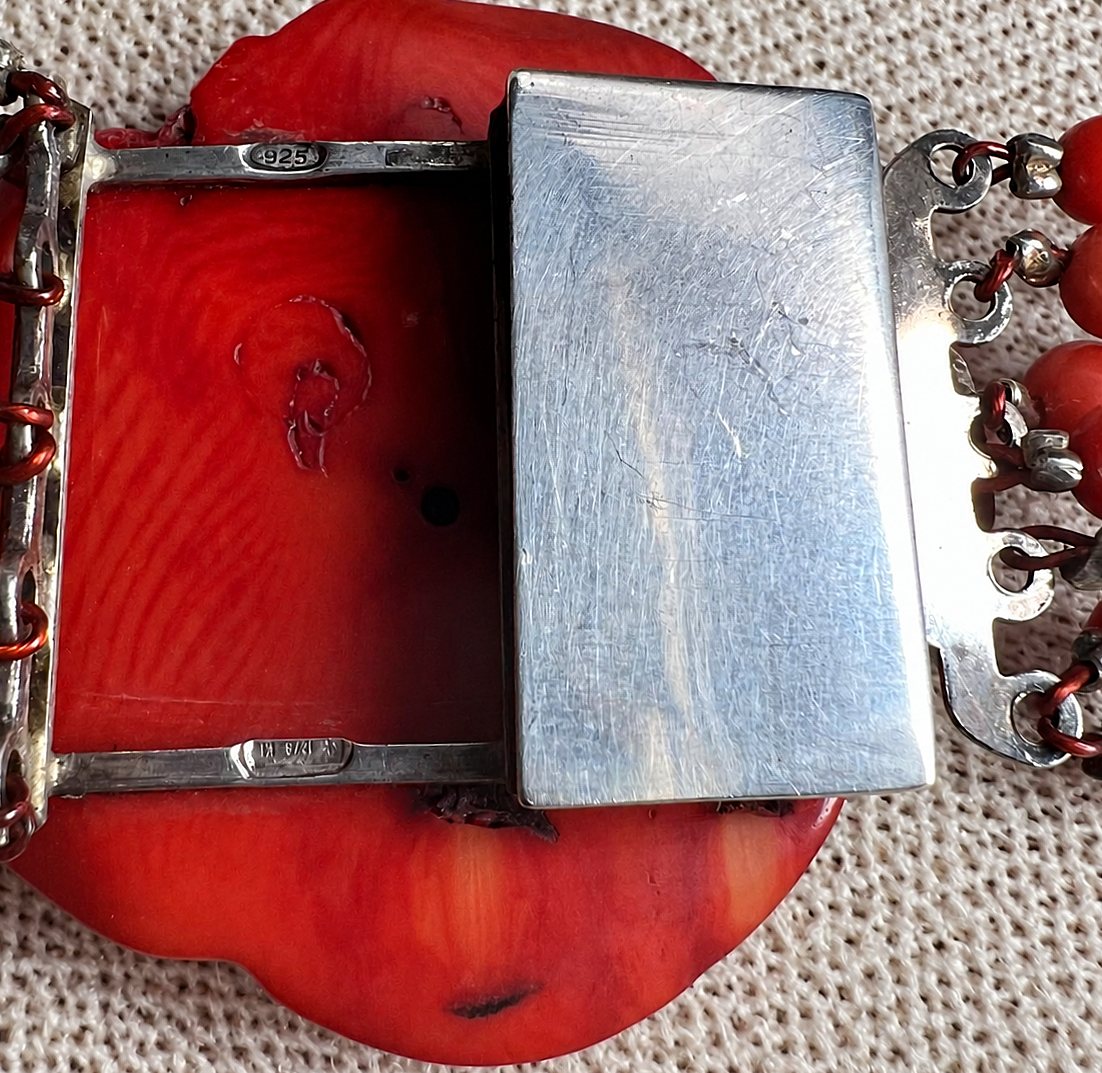 OroZen Italien – 7-reihiges Korallen-Collier
