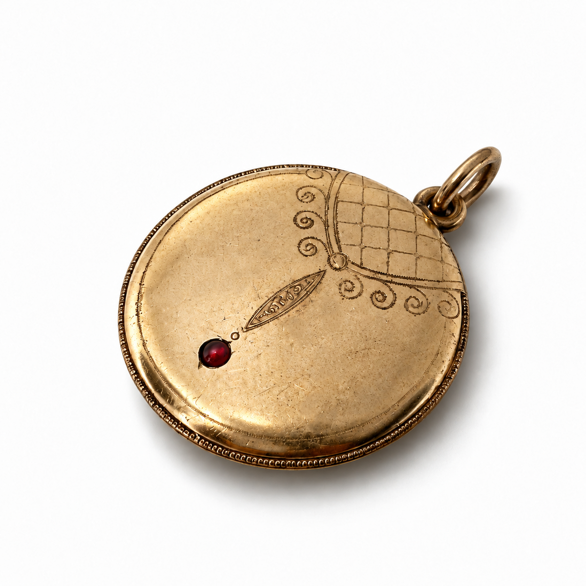 Antiker Biedermeier Medaillon-Anhänger 