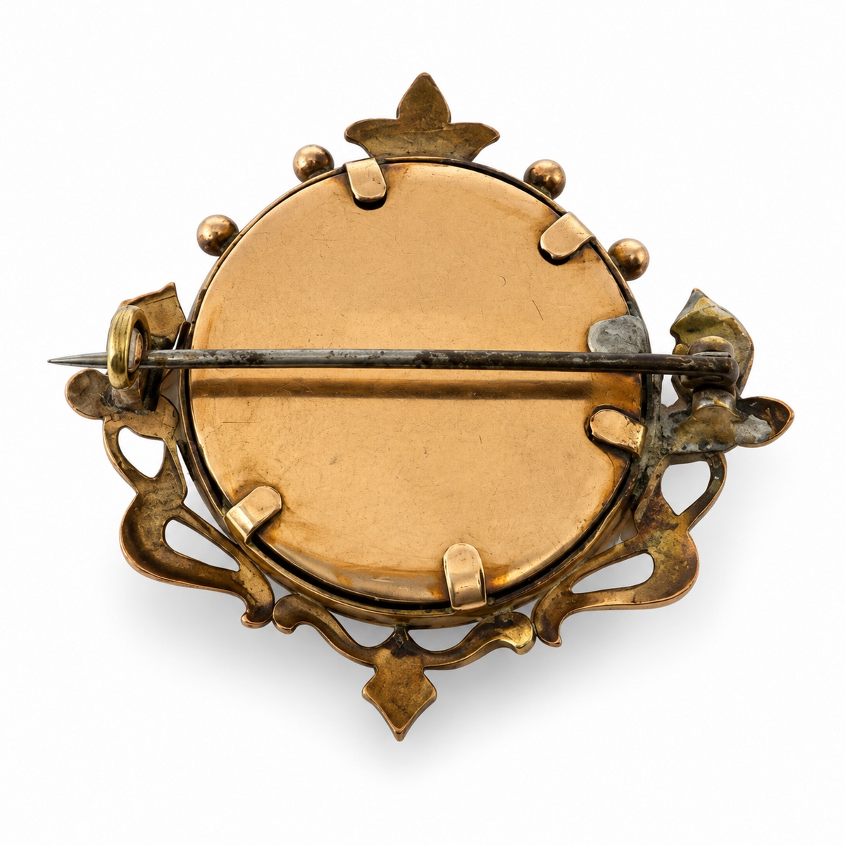Antike Jugendstil Foto-Brosche 