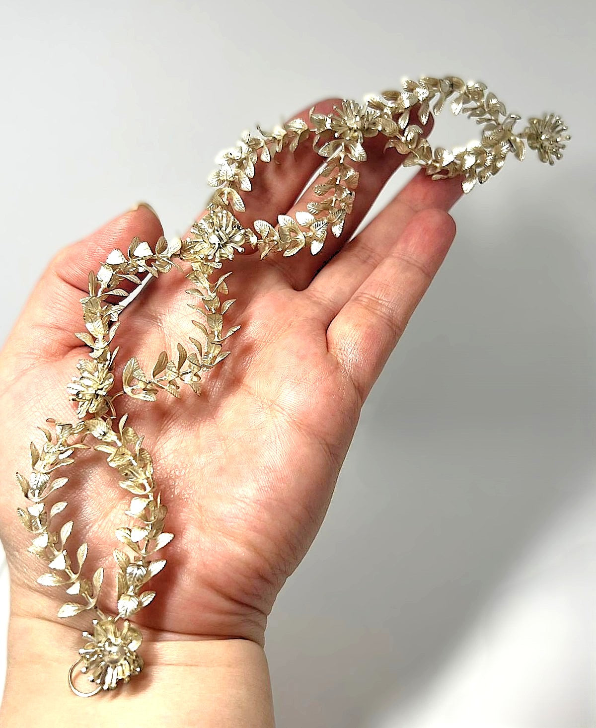 Antiker Silber Brautkranz 