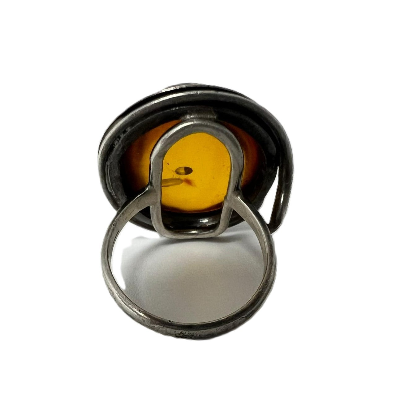 Antiker Bernsteinring 925 Silber –