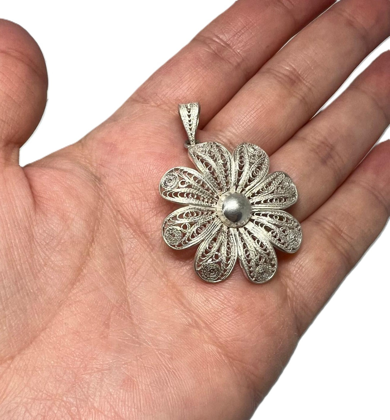 Vintage Silber Filigran Anhänger