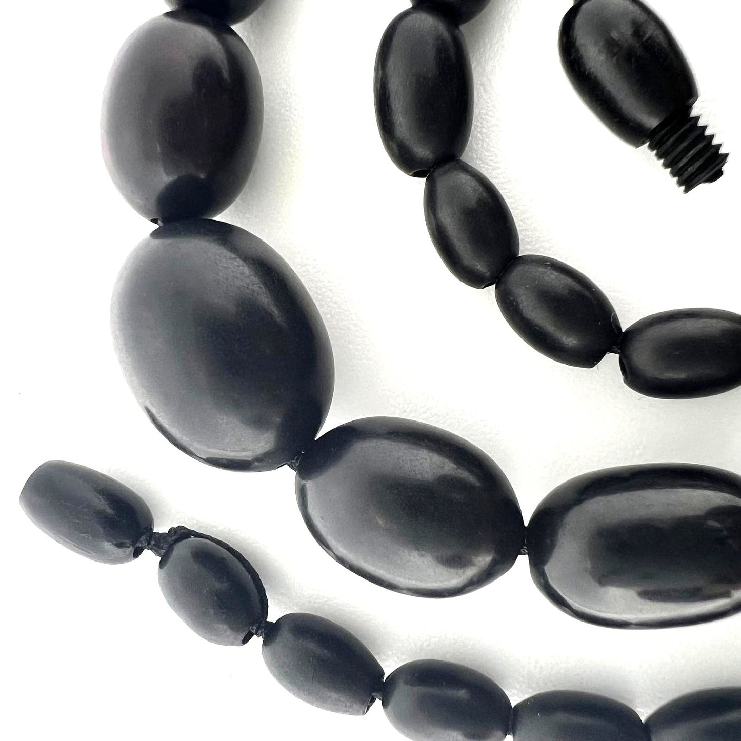 Antike schwarze Bakelit Kette Art Deco 