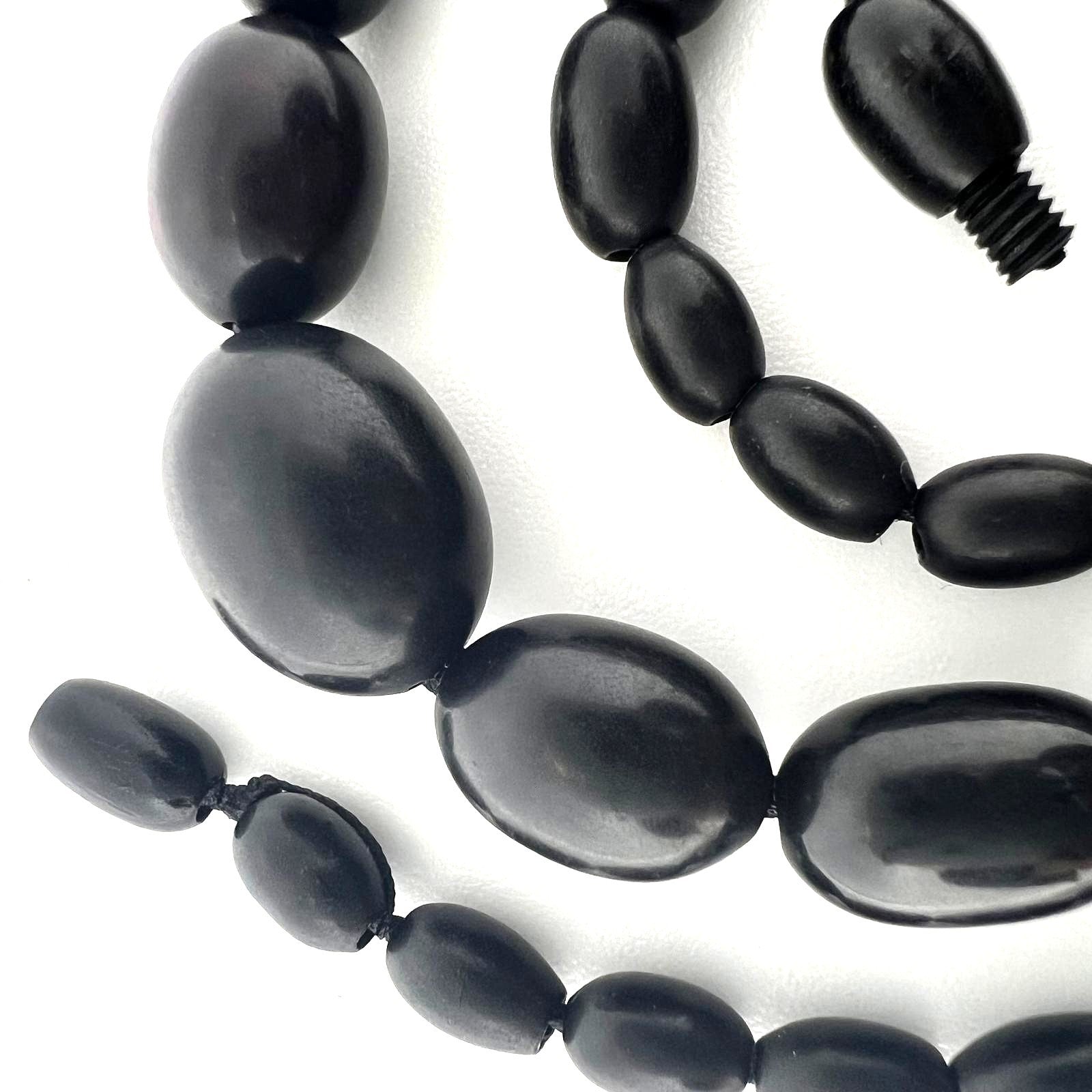 Antike schwarze Bakelit Kette Art Deco 