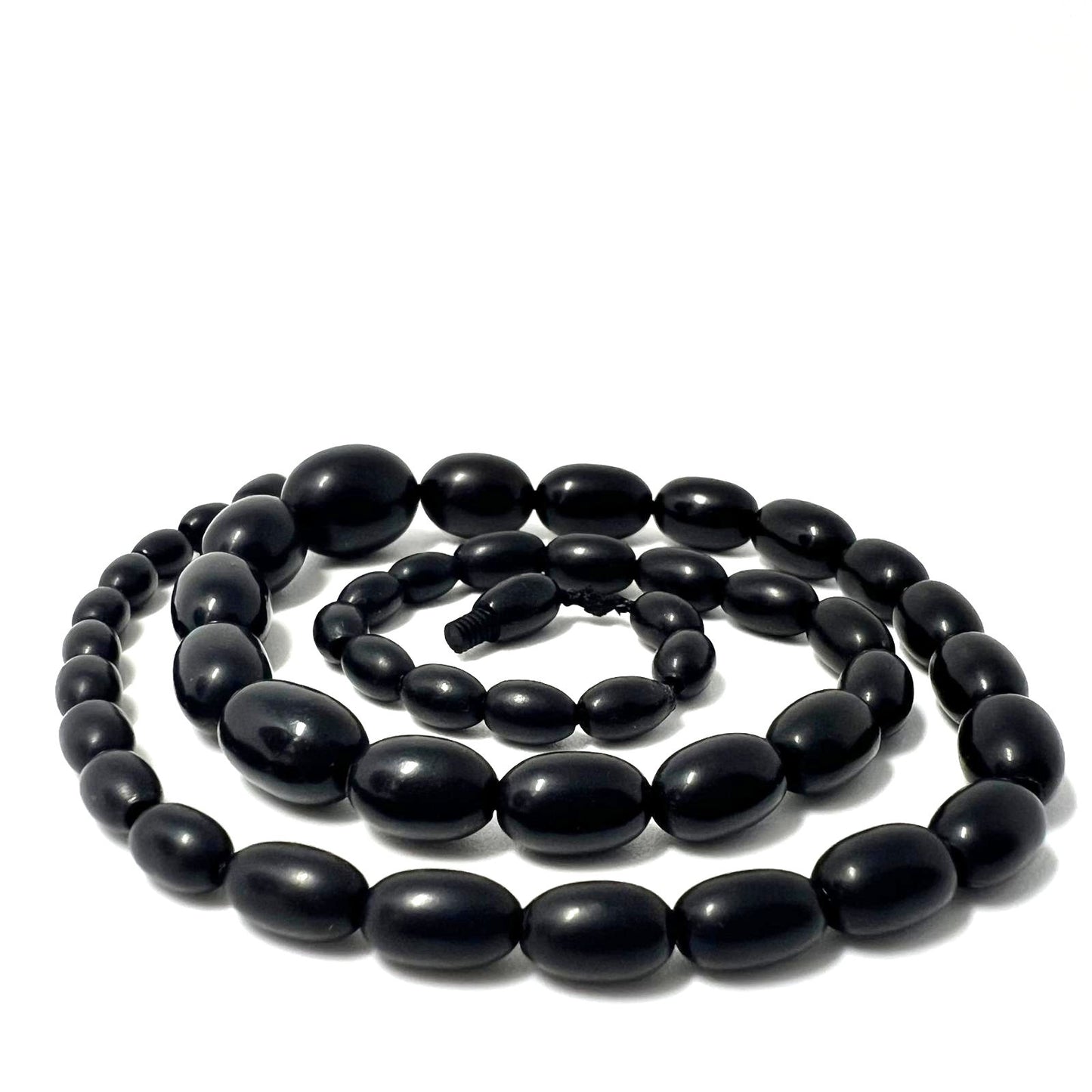 Antike schwarze Bakelit Kette Art Deco 