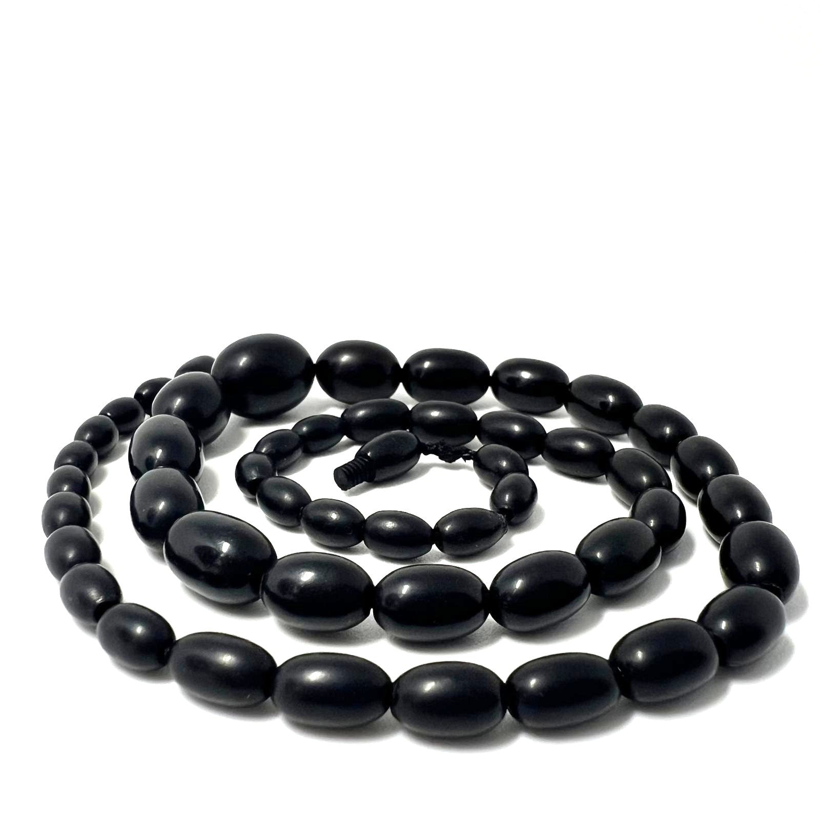 Antike schwarze Bakelit Kette Art Deco 