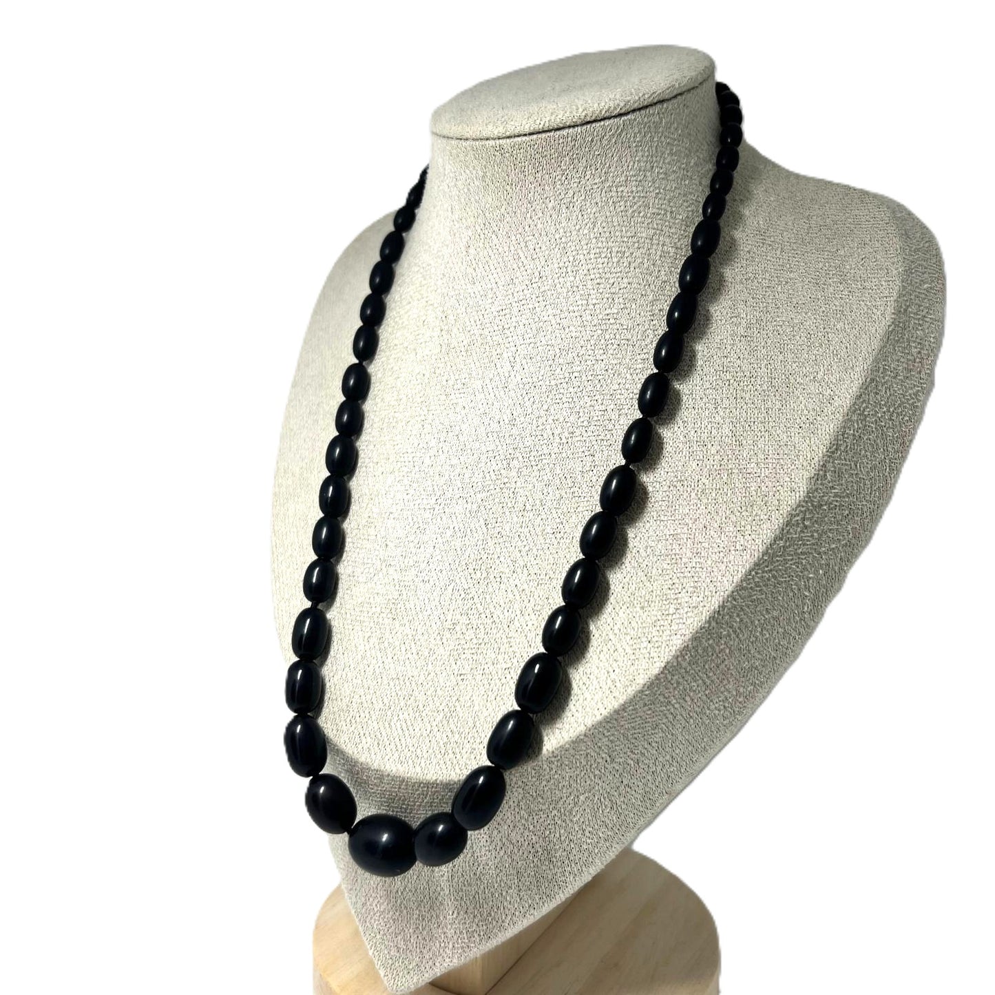 Antike schwarze Bakelit Kette Art Deco 