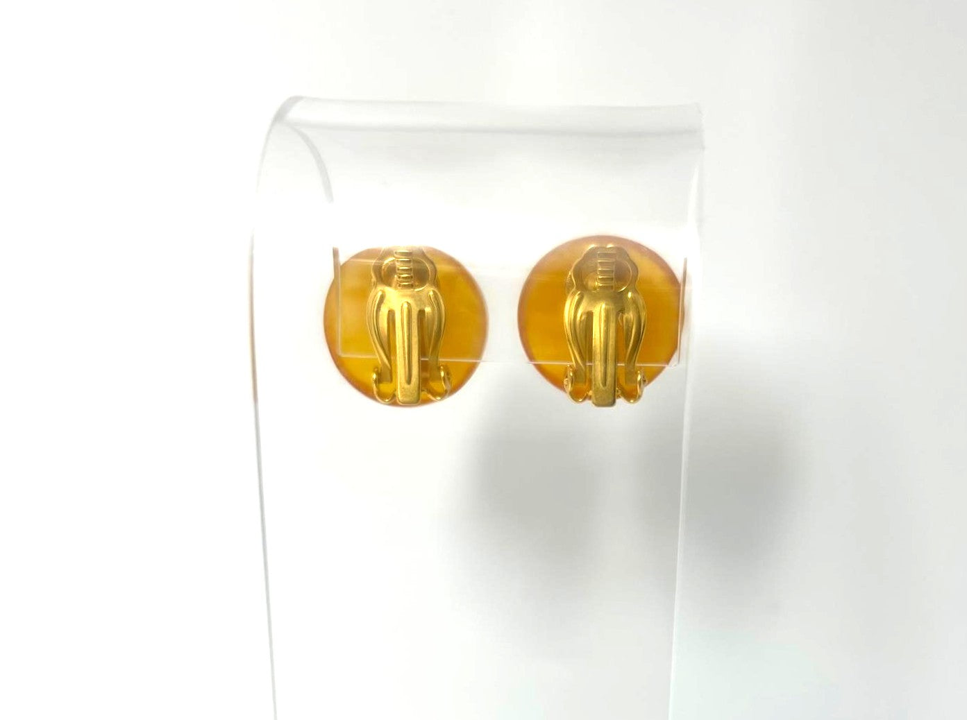 Vintage Bernstein Ohrclips Butterscotch 