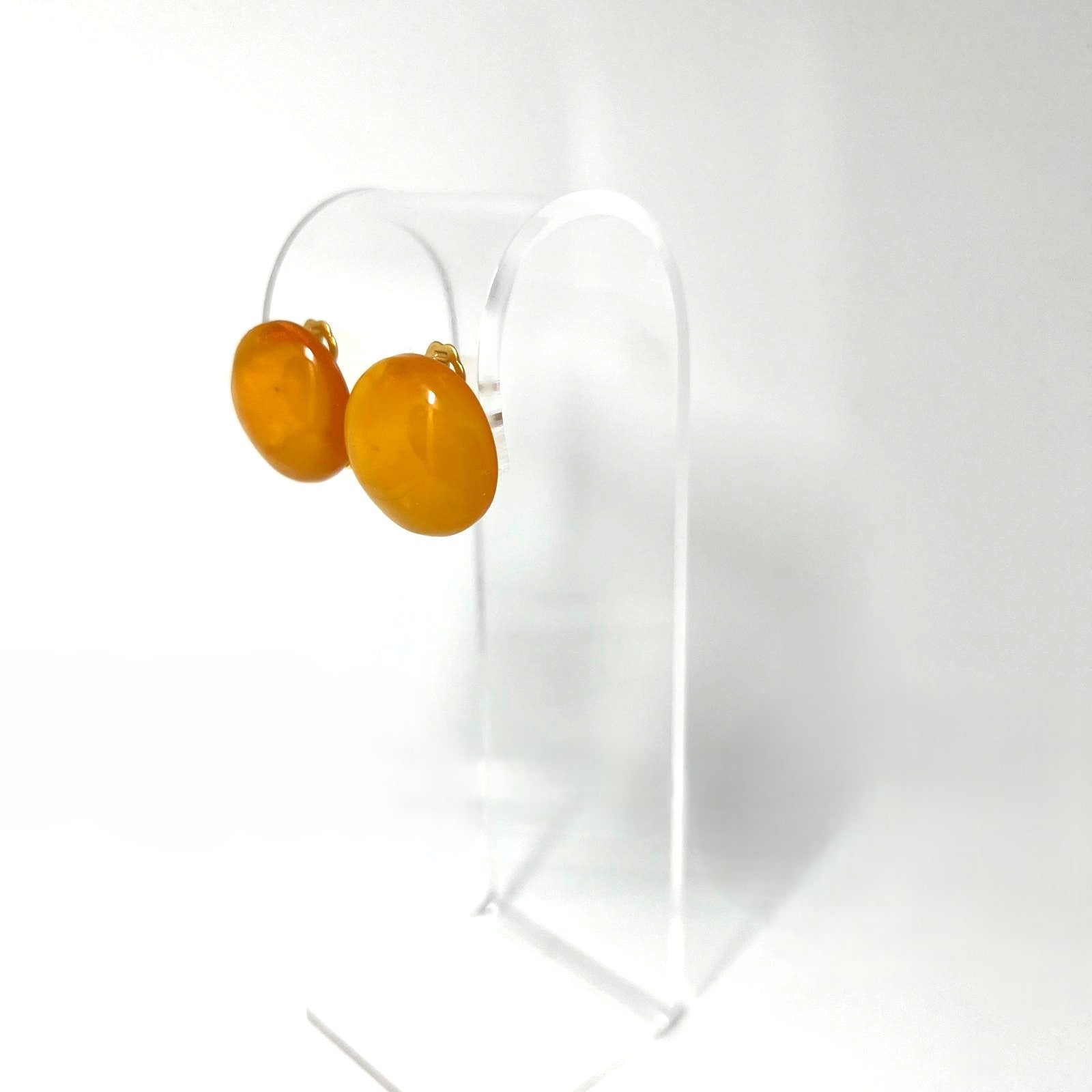 Vintage Bernstein Ohrclips Butterscotch 