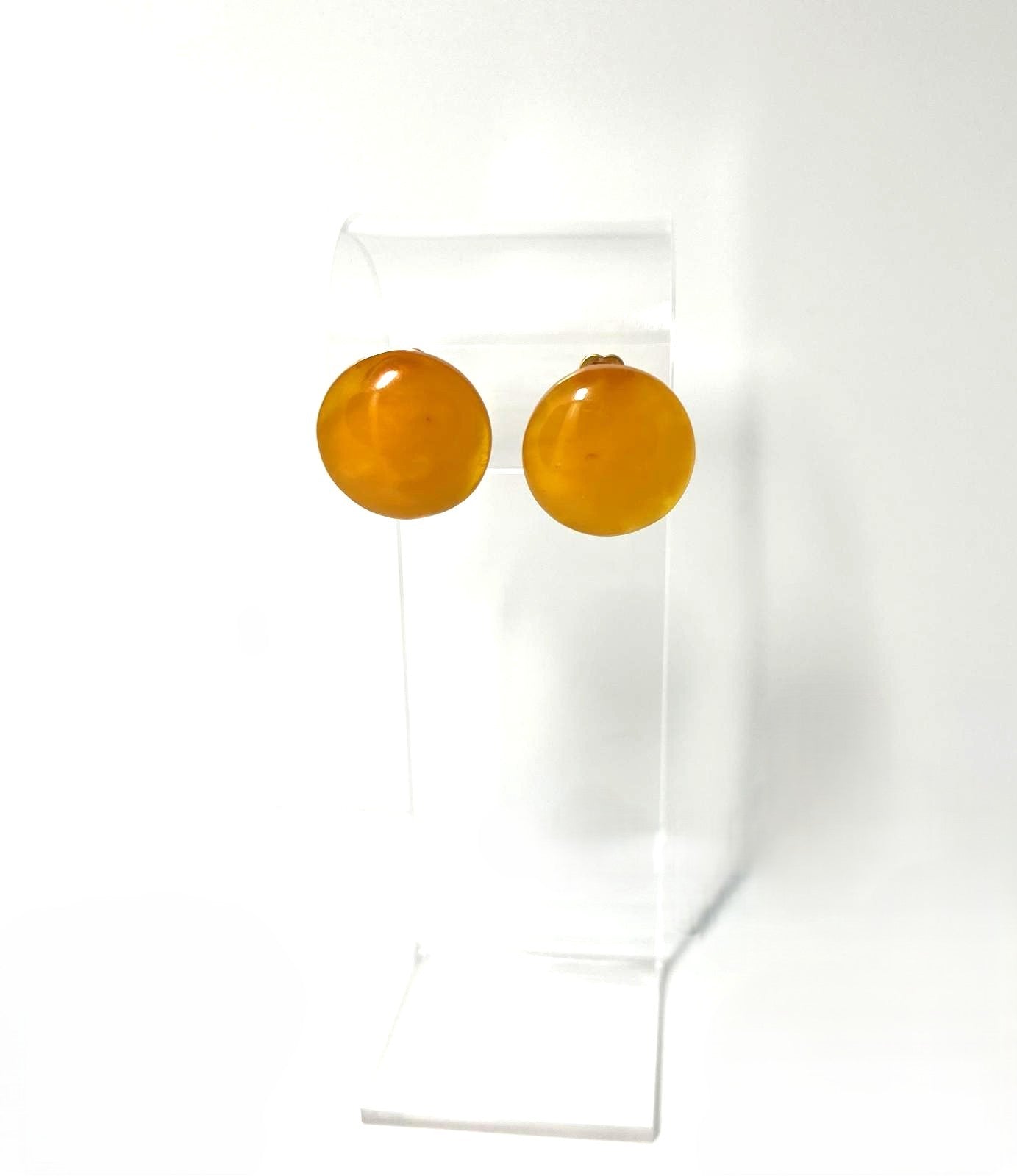 Vintage Bernstein Ohrclips Butterscotch 