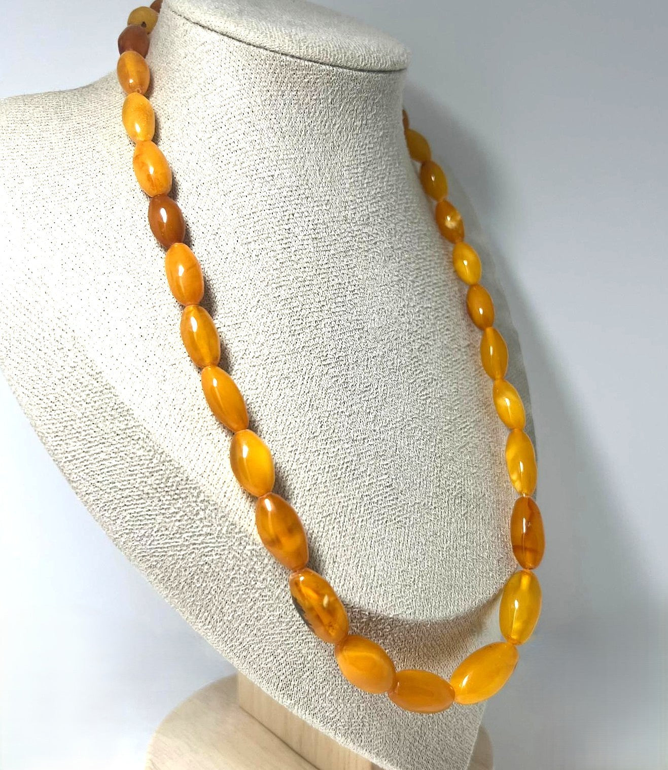 Antike Butterscotch Bernsteinkette 